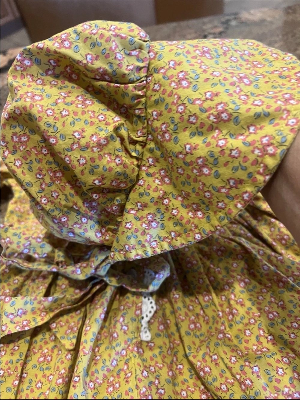 Relibeauty Dress 110 Girls Size 5 Pioneer Cottagecore Costume Dress With Bonnet - Picture 2 of 9